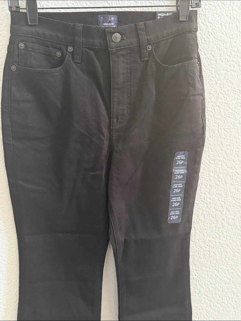 J. Crew High Rise Petite flare crop black jean in all-day stretch Size 26P - Picture 6 of 8
